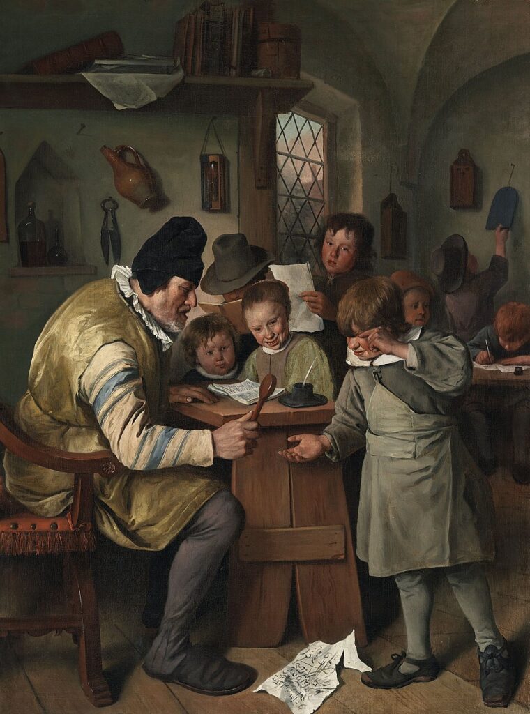 Jan Steen, The Village School. Sumber: Wikimedia Commons.